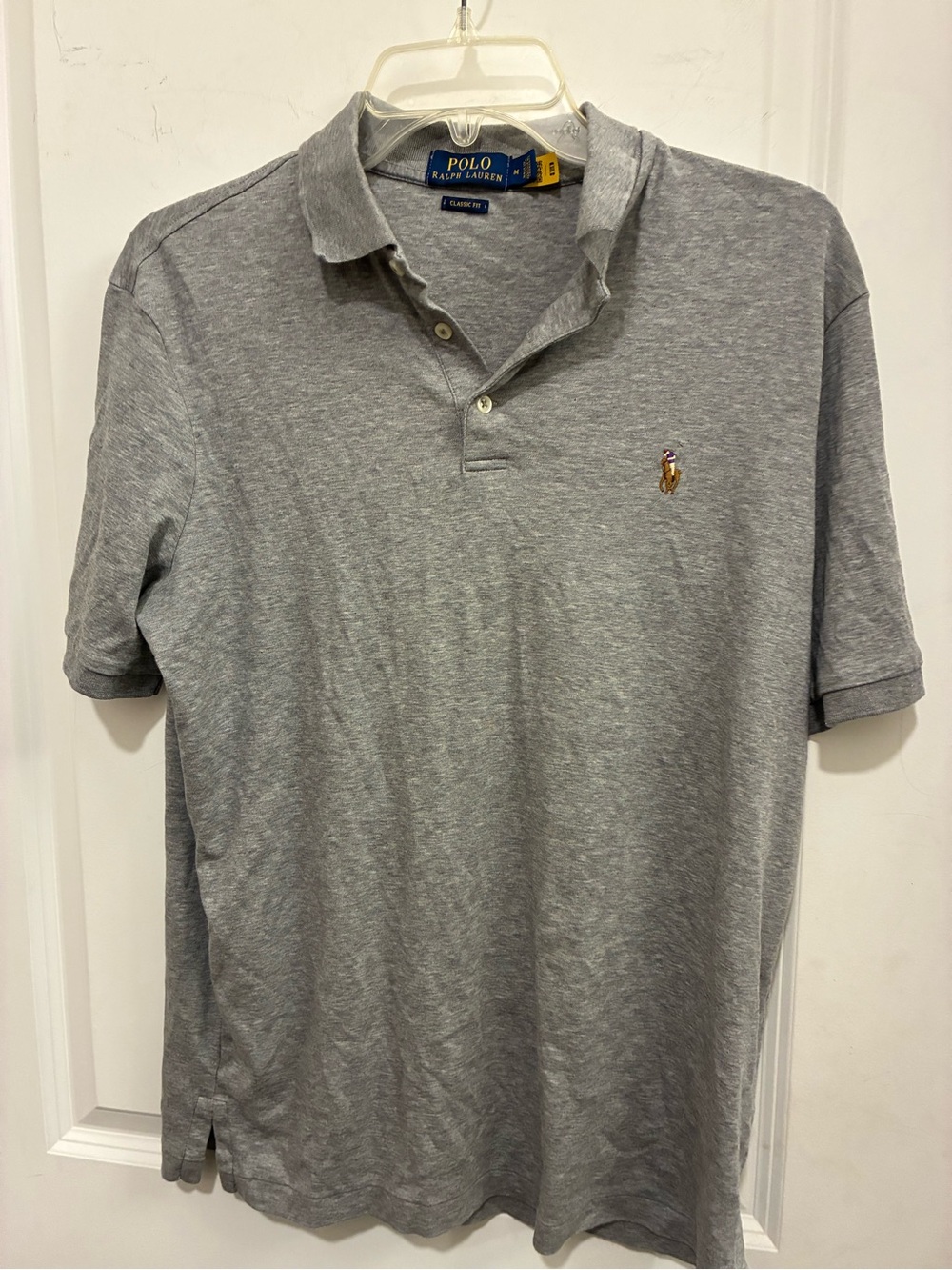 Polo by Ralph Lauren Gray Short Sleeve Polo with Embroidered Pony